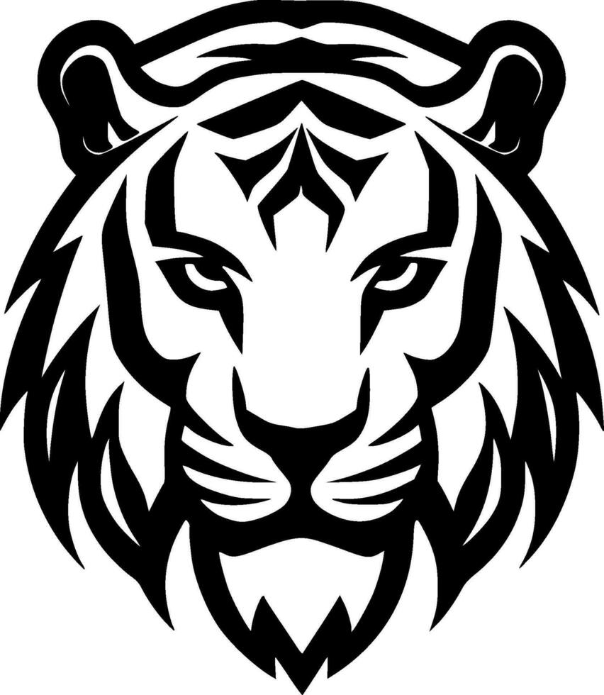 Tiger - - minimalistisch und eben Logo - - Vektor Illustration