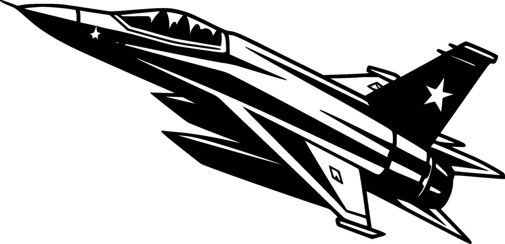 Kämpfer Jet - - minimalistisch und eben Logo - - Vektor Illustration