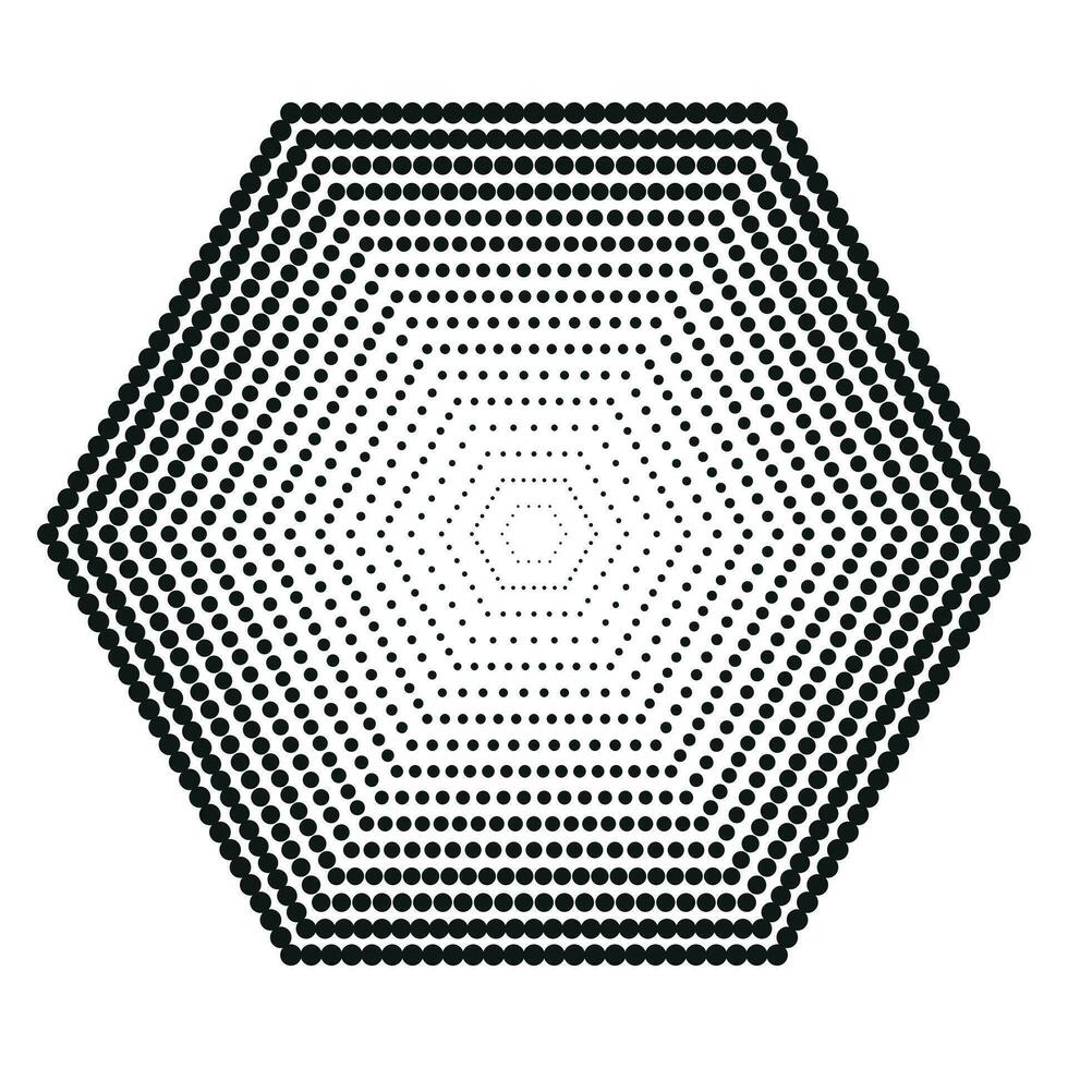 Halbton Polygone, Halbton Punkte Muster. Vektor Halbton geometrisch Punkte.
