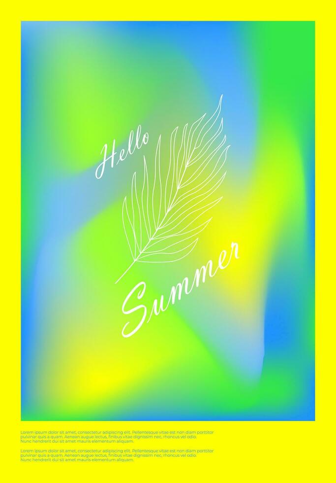 ästhetisch Gradient Sommer- Poster vektor