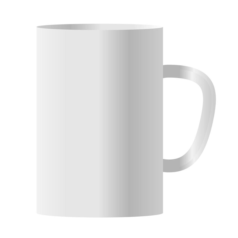 isolierte Mock-up-Kaffeetasse-Vektor-Design vektor