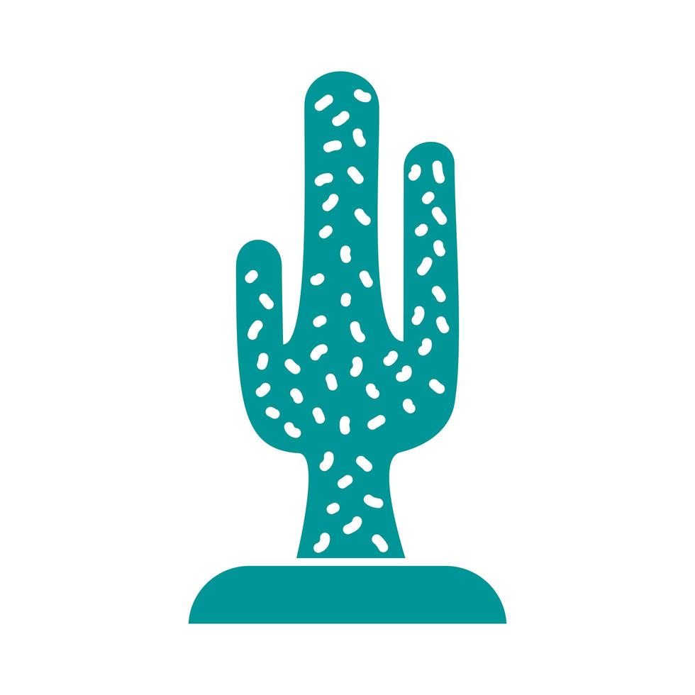 kaktu växt silhuett stilikon vektor