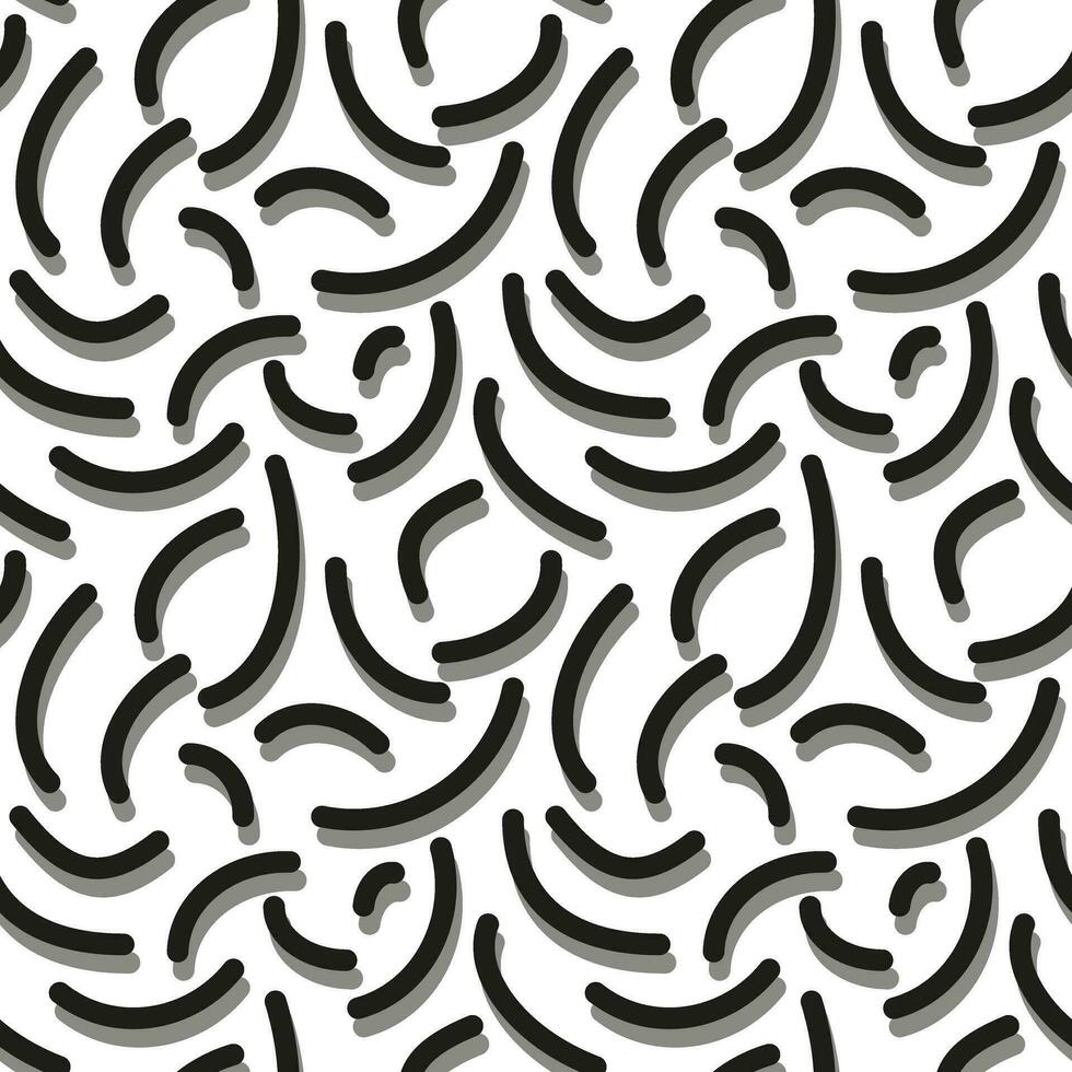 geometrisch nahtlos Muster von einfach Bögen. schwarz Weiß grau einfarbig Vektor. halbkreisförmig Linien im Gekritzel Stil. zum drucken Kleidung, Textilien, Stoffe, Netz Design, Abdeckungen, Tapeten vektor