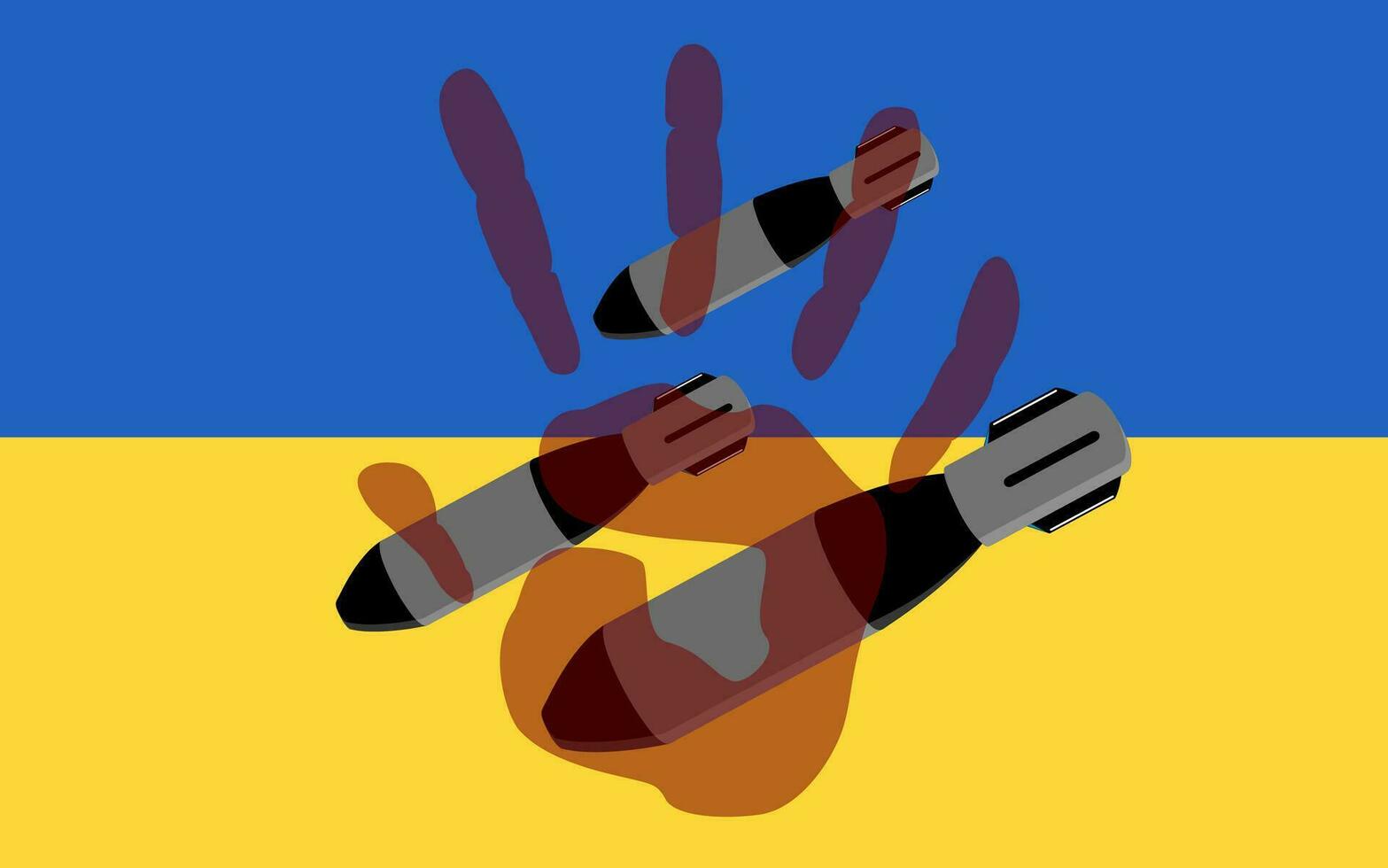 sluta krig i ukraina konceptuell vektor illustration