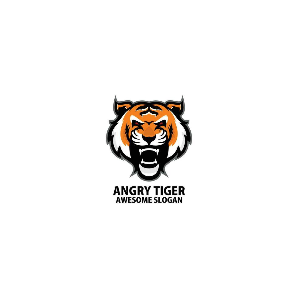 arg tiger logotyp maskot design vektor