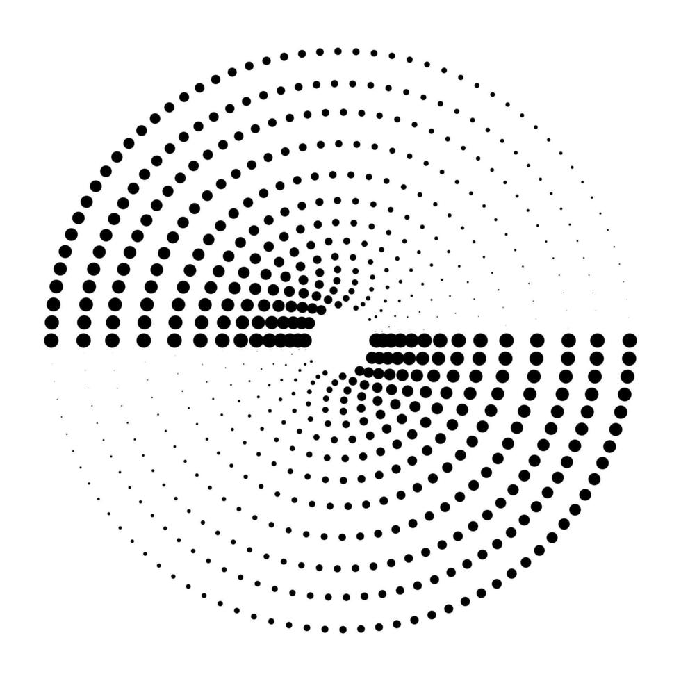 abstrakt halvton cirkel vektor