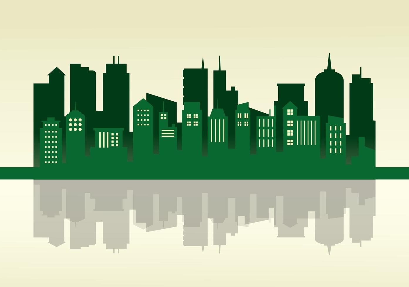 stadslandskap byggnader och arkitektur silhuett vektor bakgrund collage set