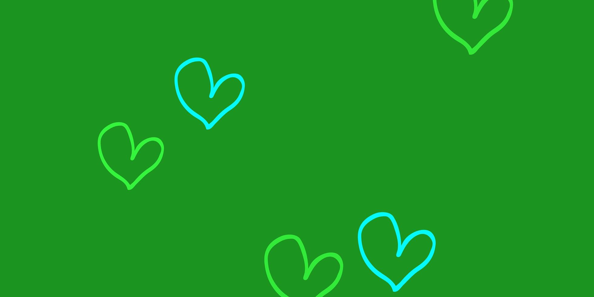 hellgrüne Vektortextur mit schönen Herzen vektor