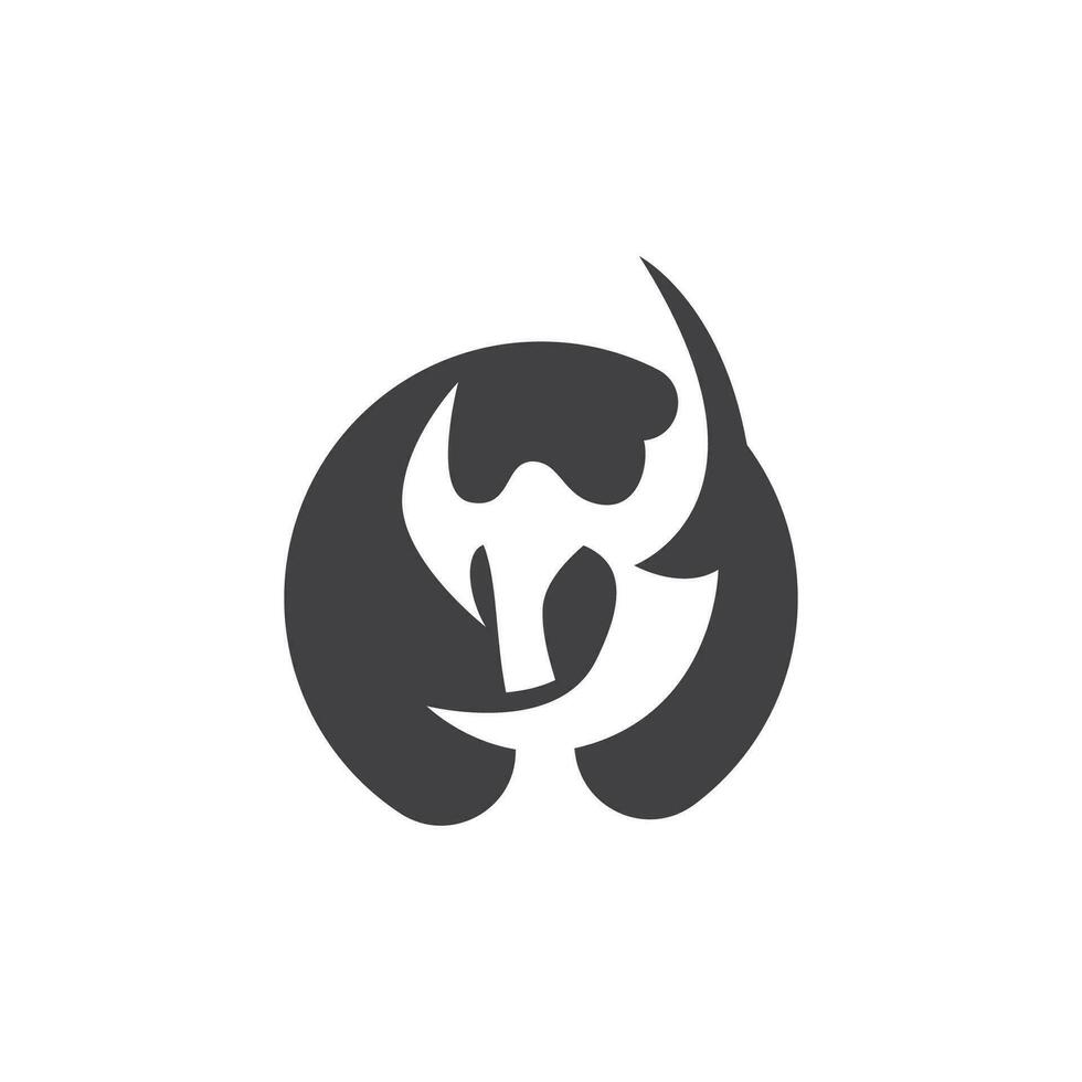 yxa logotyp, trä skärande verktyg, skogsarbetare vektor, enkel minimalistisk design, symbol mall vektor