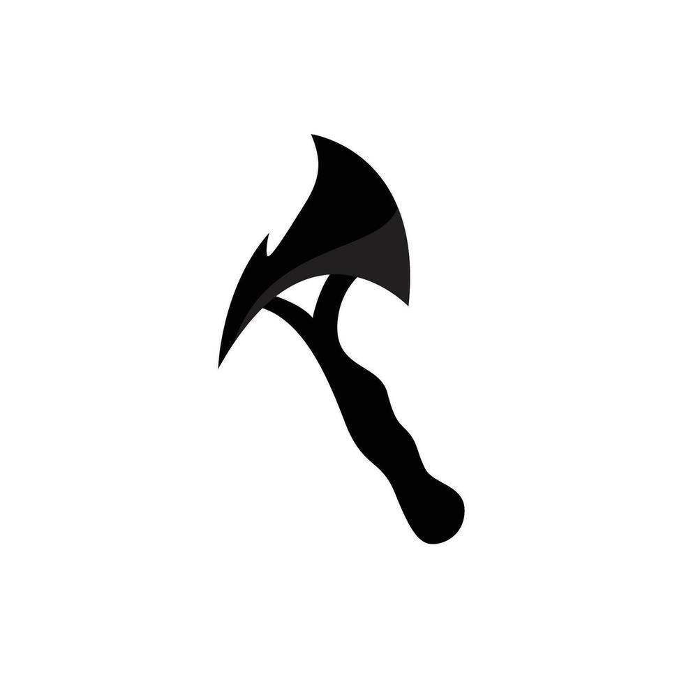 yxa logotyp, trä skärande verktyg, skogsarbetare vektor, enkel minimalistisk design, symbol mall vektor