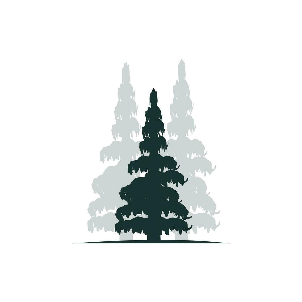 Kiefer Baum Logo, Grün Pflanze Vektor, Baum Silhouette Design, Symbol, Illustration, Vorlage vektor