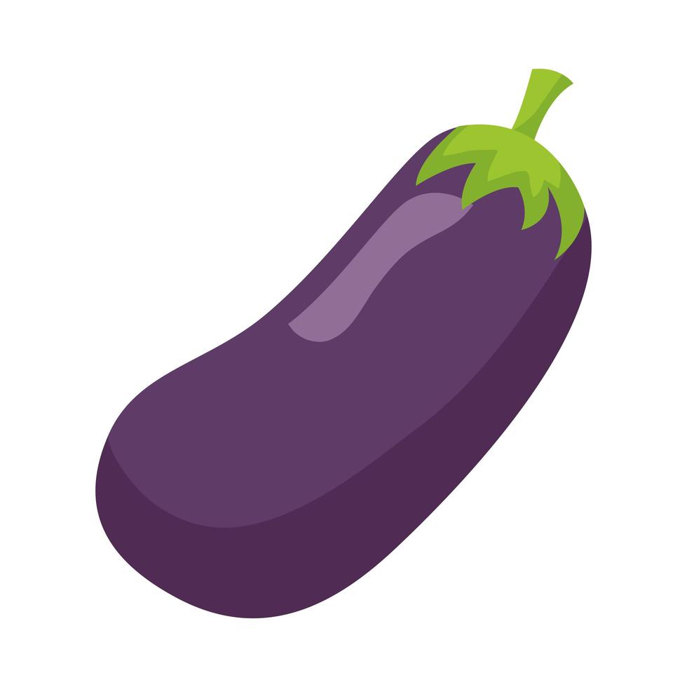 isolerad aubergine vegetabilisk vektor design