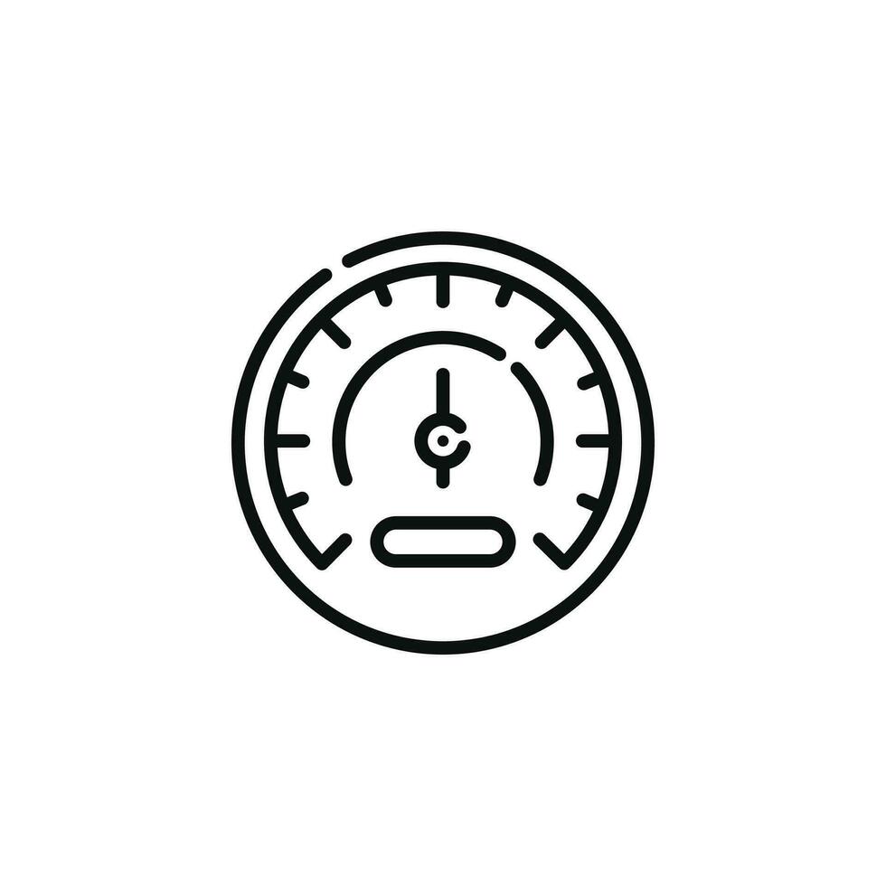 hastighetsmätare linje ikon isolerat på vit bakgrund vektor