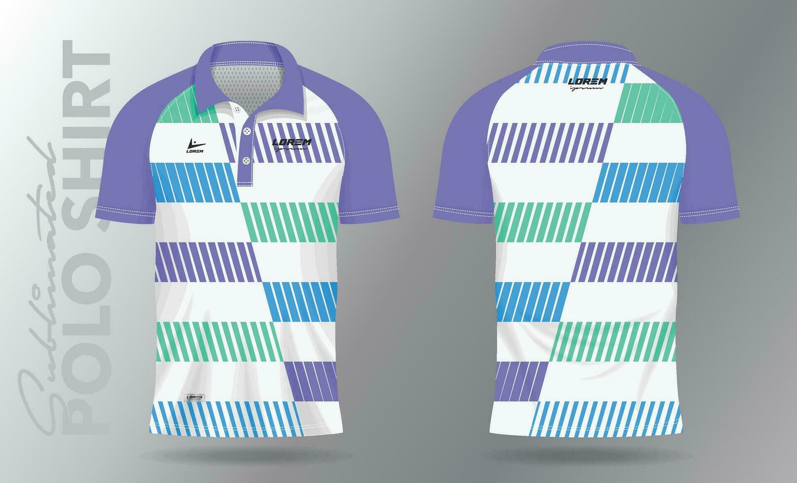 mjuk Färg sublimering polo skjorta attrapp mall design för badminton jersey, tennis, fotboll, fotboll eller sport enhetlig vektor