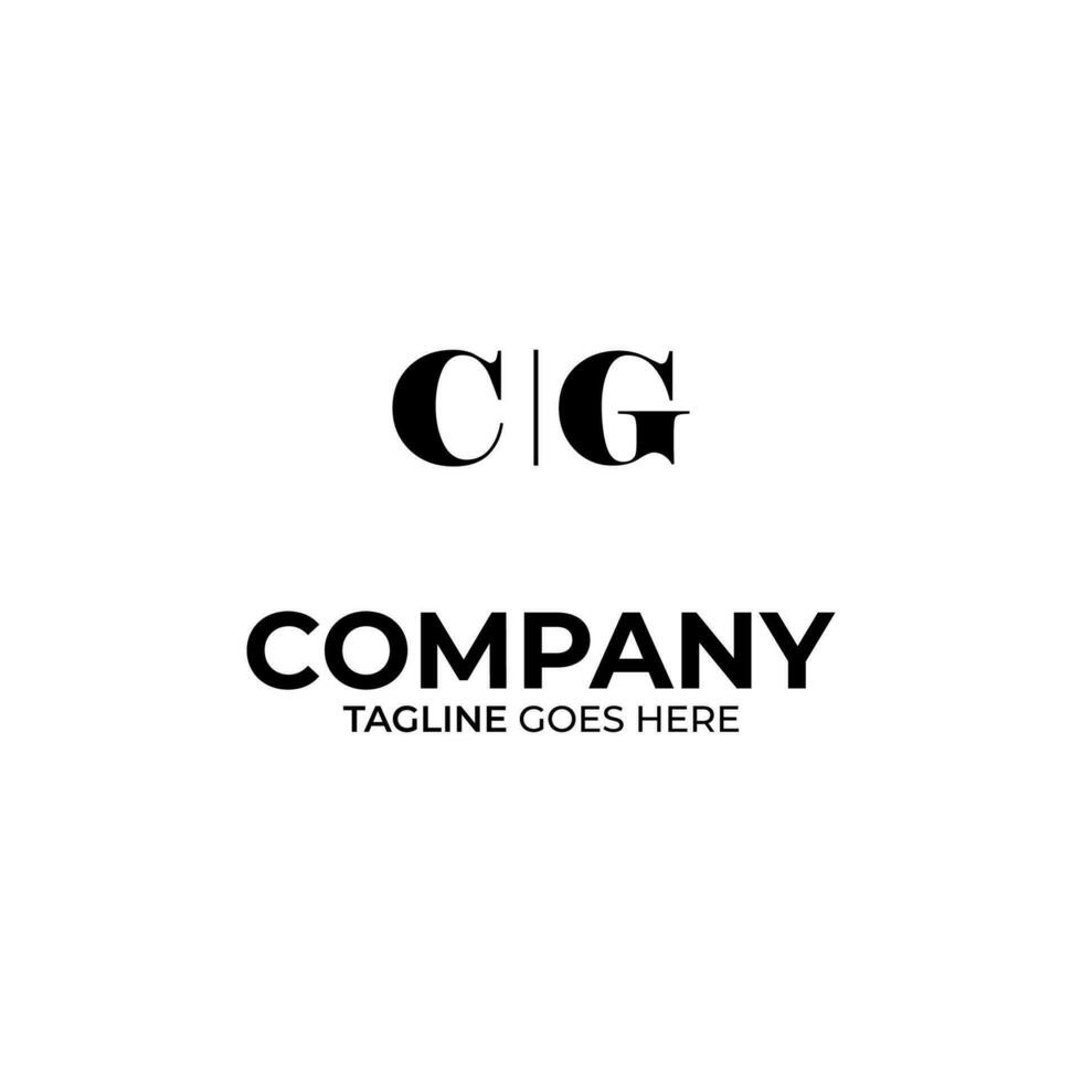 symbol cg brev logotyp på vit bakgrund, kan vara Begagnade för konst företag, sporter, etc vektor