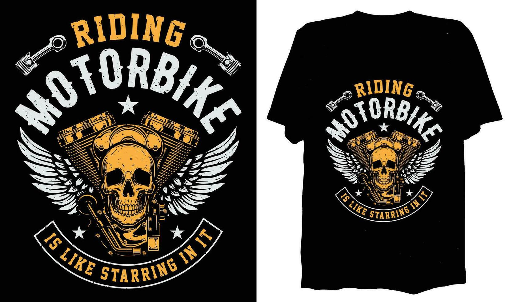 motorcykel t-shirt design mall, cykel älskare t skjorta med årgång och typografi stil vektor