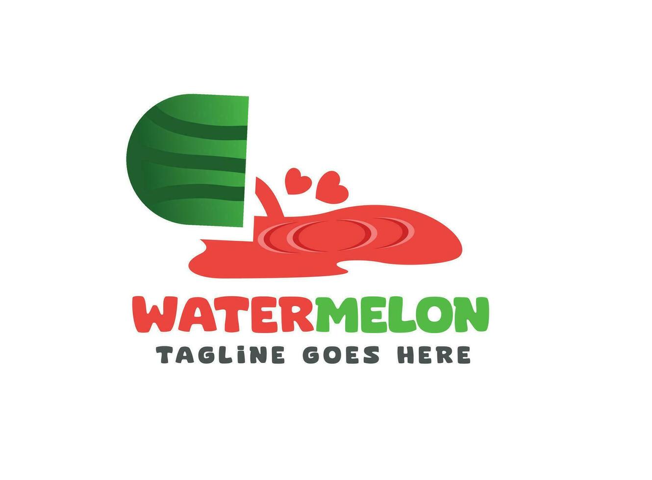 Liebe Wassermelone Saft Logo - - Wassermelone Saft Vektor - - Saft Logo - - Wasser Melone Saft Vektor - - minimal Wassermelone Logo - - Sommer- Vektor