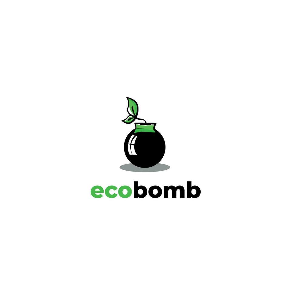 Öko Bombe Logo Design - - Pflanze Tag Vektoren - - Baum Tag - - Plantage Tag - - Öko Logo oder Öko Vektor