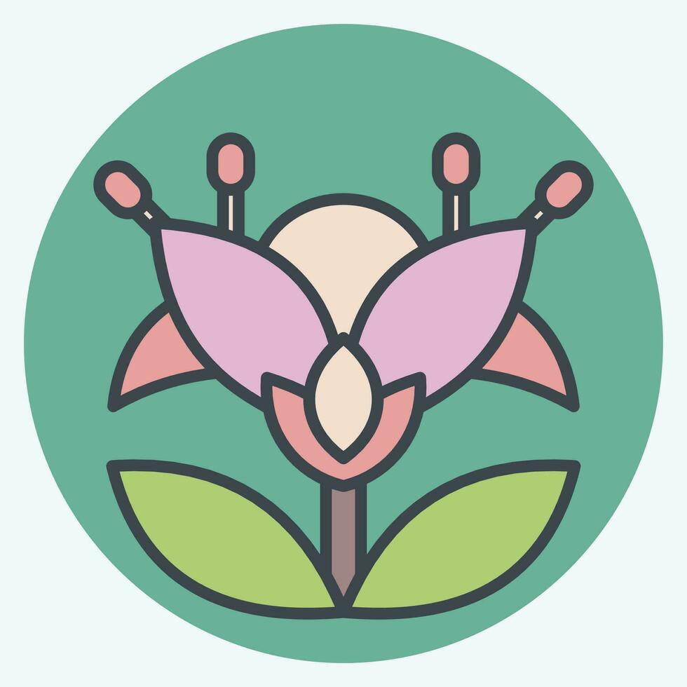 ikon botanisk. relaterad till bigård symbol. Färg para stil. enkel design redigerbar. enkel illustration vektor