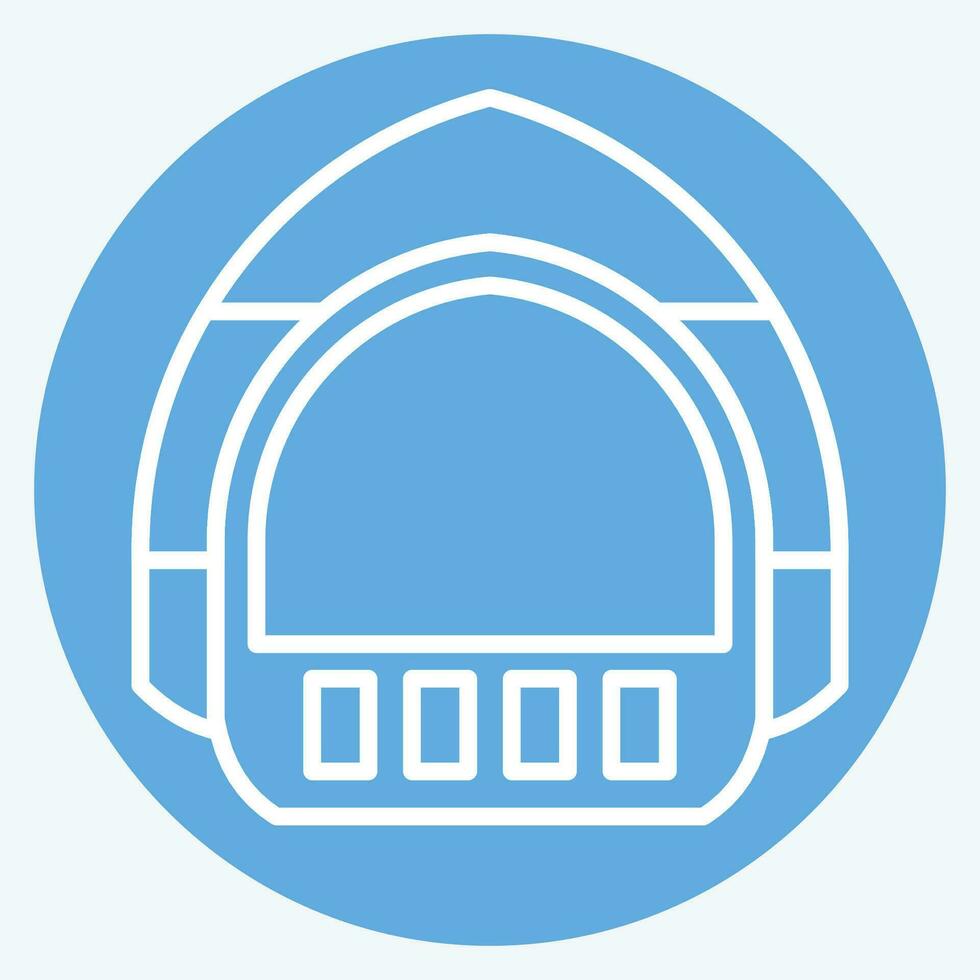 Symbol schützend Deckel. verbunden zu Bienenhaus Symbol. Blau Augen Stil. einfach Design editierbar. einfach Illustration vektor