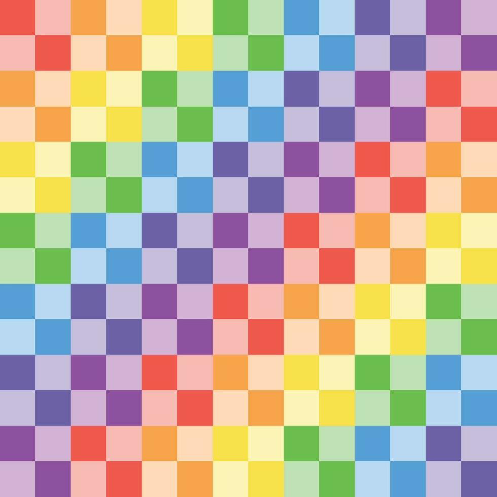 Plaid Muster Gingham Pastell- Plaid bunt Tartan Regenbogen farbig. vektor