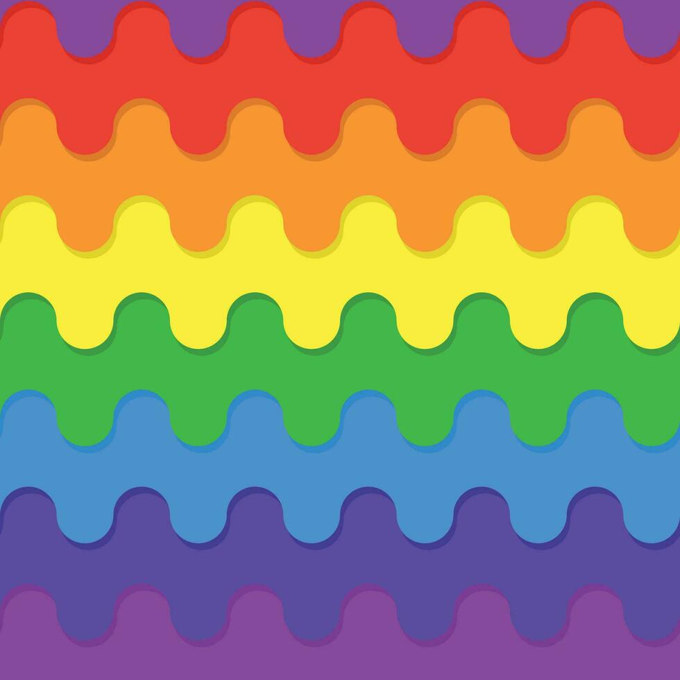 Papier Muster im das bilden von ein Regenbogen von bunt Flüssigkeit schmilzt. vektor