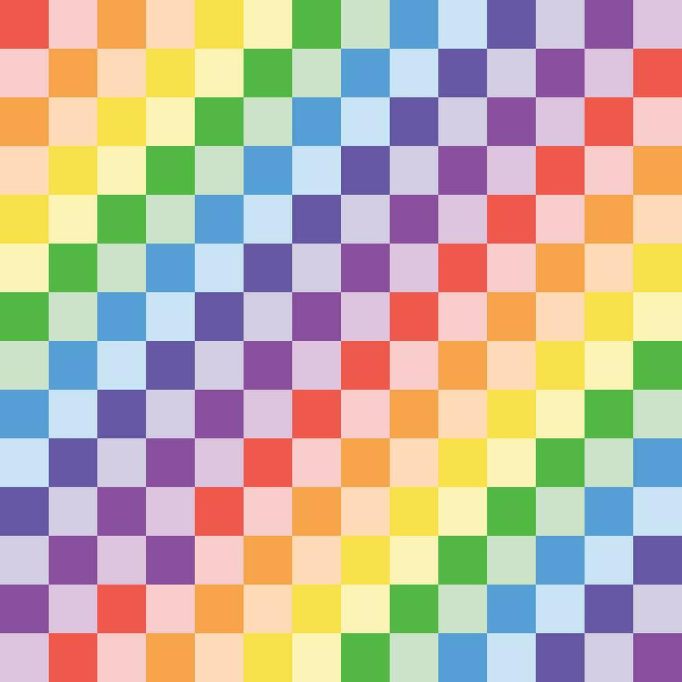 Plaid Muster Gingham Pastell- Plaid bunt Tartan Regenbogen farbig. vektor