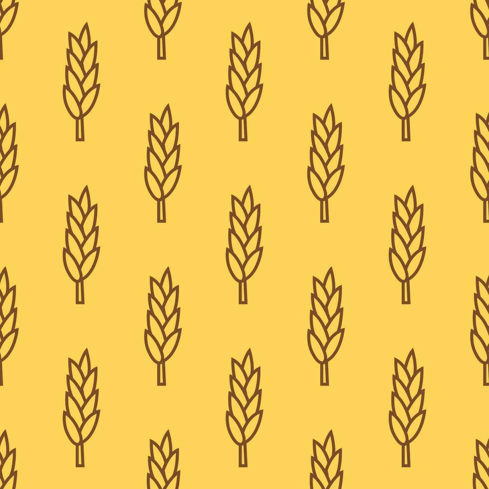 vete sömlös mönster, mönster sådan som vete, ris och havre. lämplig för organisk bakgrund för bageri paket, bageri Produkter etc vektor