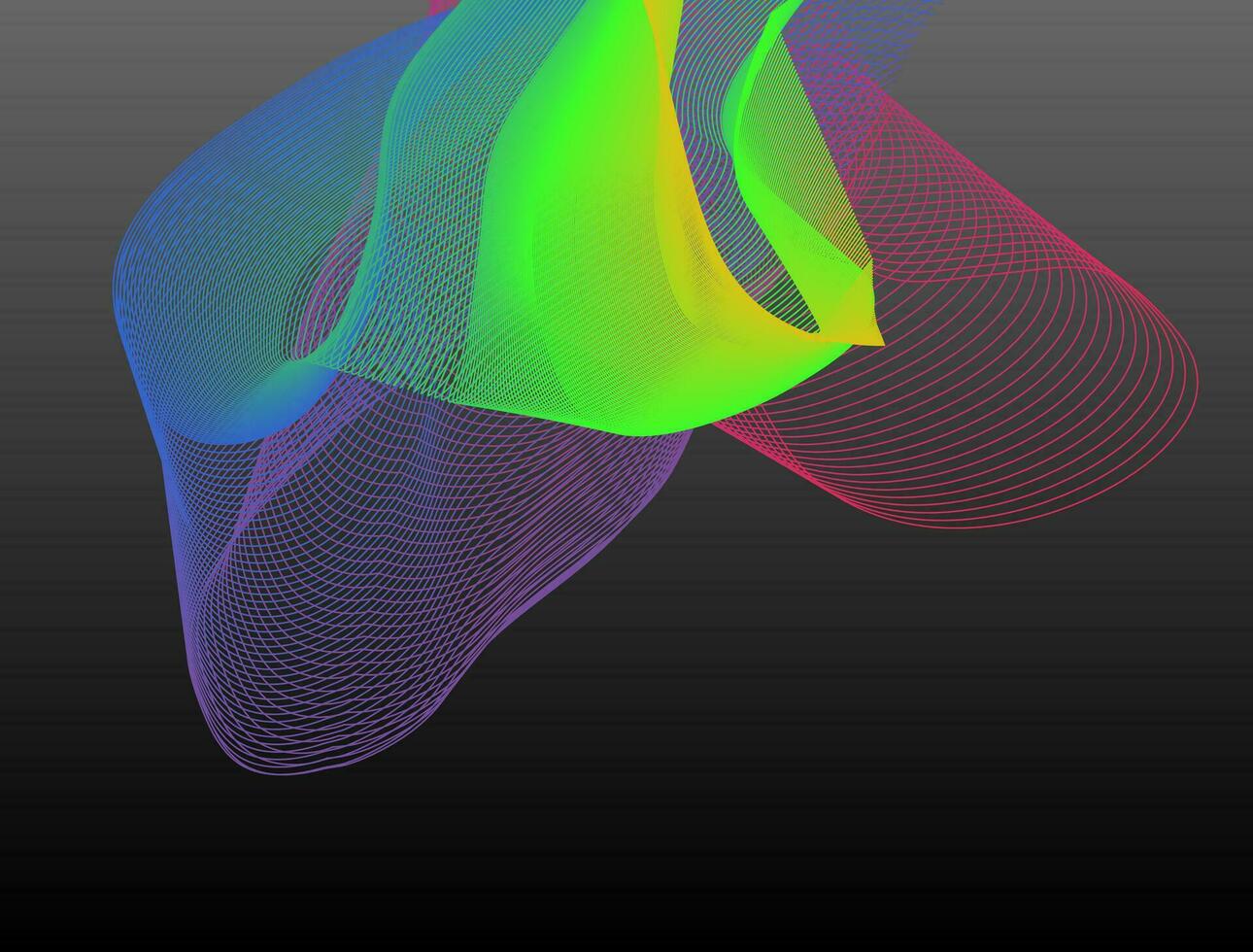 ein bunt abstrakt Wellenform auf ein schwarz Hintergrund vektor