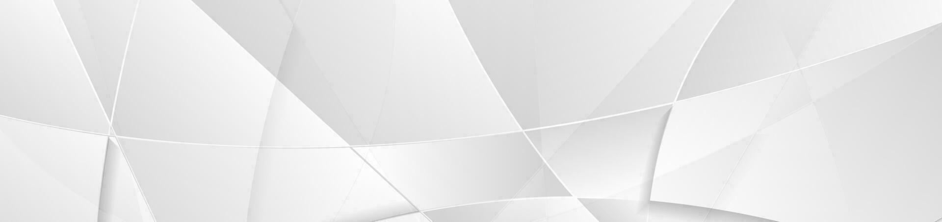 Licht grau minimal polygonal Technik abstrakt Banner Design vektor