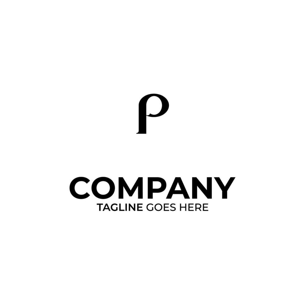 symbol p brev logotyp på vit bakgrund, kan vara Begagnade för konst företag, sporter, etc vektor
