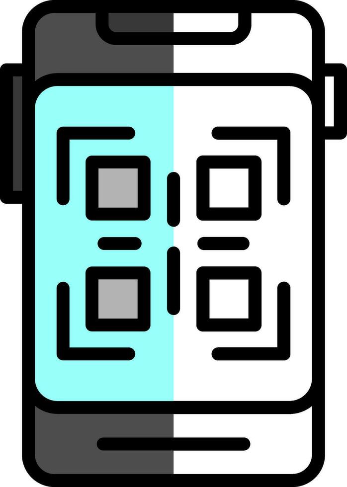 QR-Code-Vektor-Icon-Design vektor