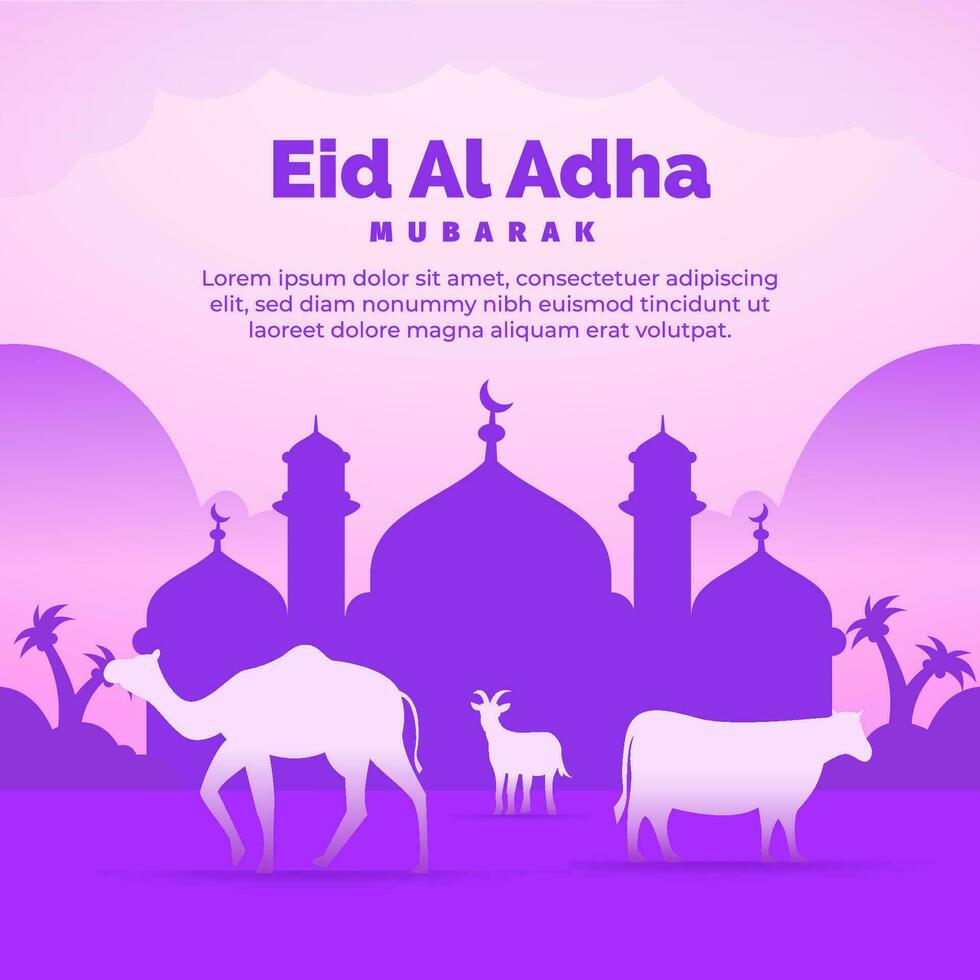 eben eid al adha Mubarak zum Sozial Medien Post Design Vorlage vektor