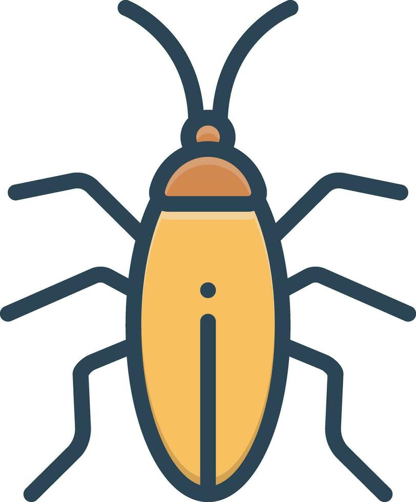Färg ikon för kackerlacka vektor