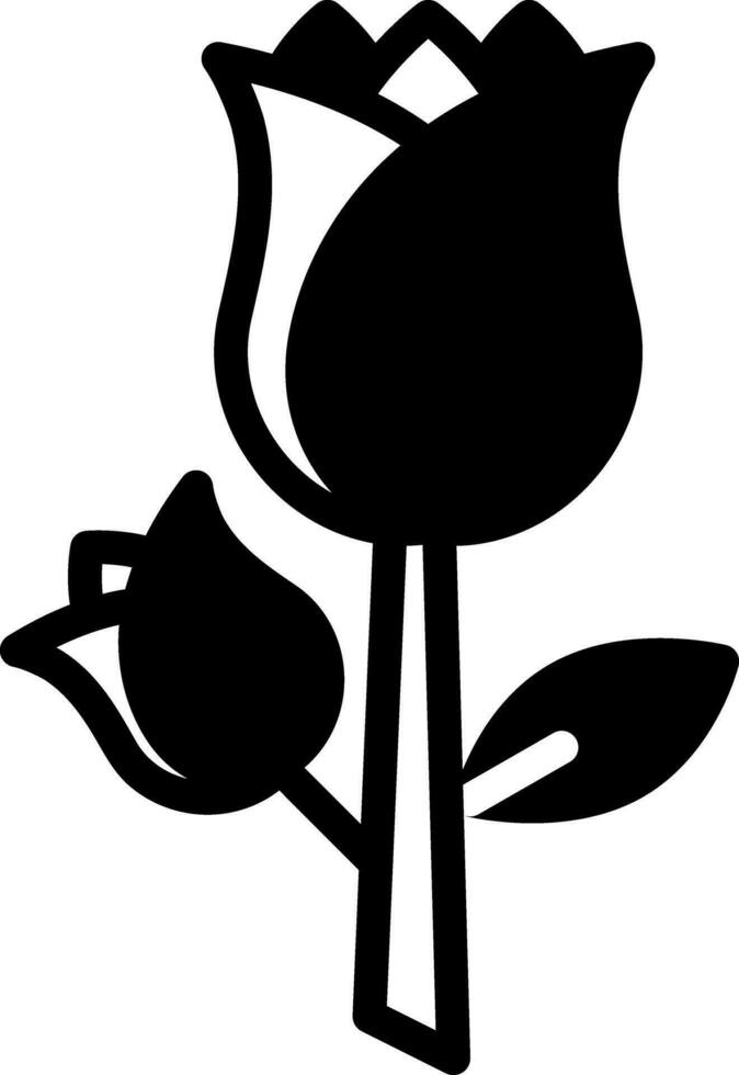 solide Symbol zum Rose vektor