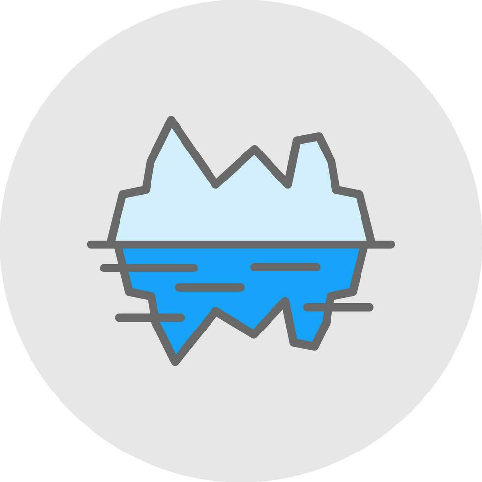 Gletscher Bucht Vektor Symbol Design