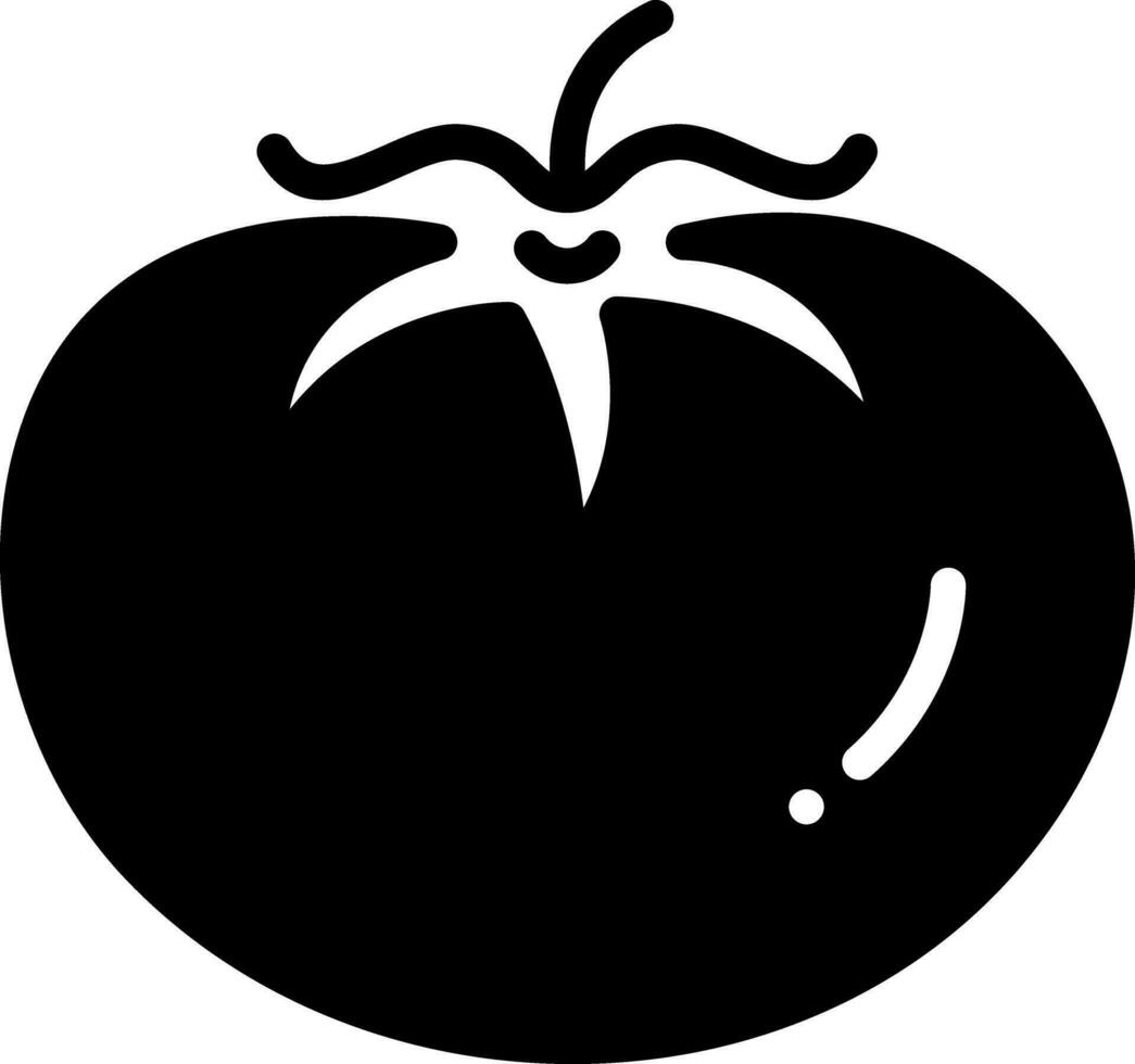fast ikon för tomat vektor