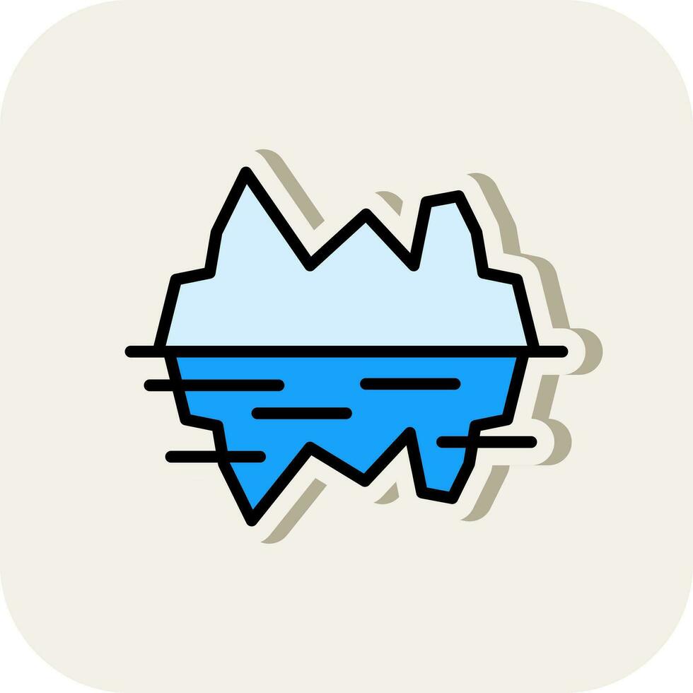 Gletscher Bucht Vektor Symbol Design
