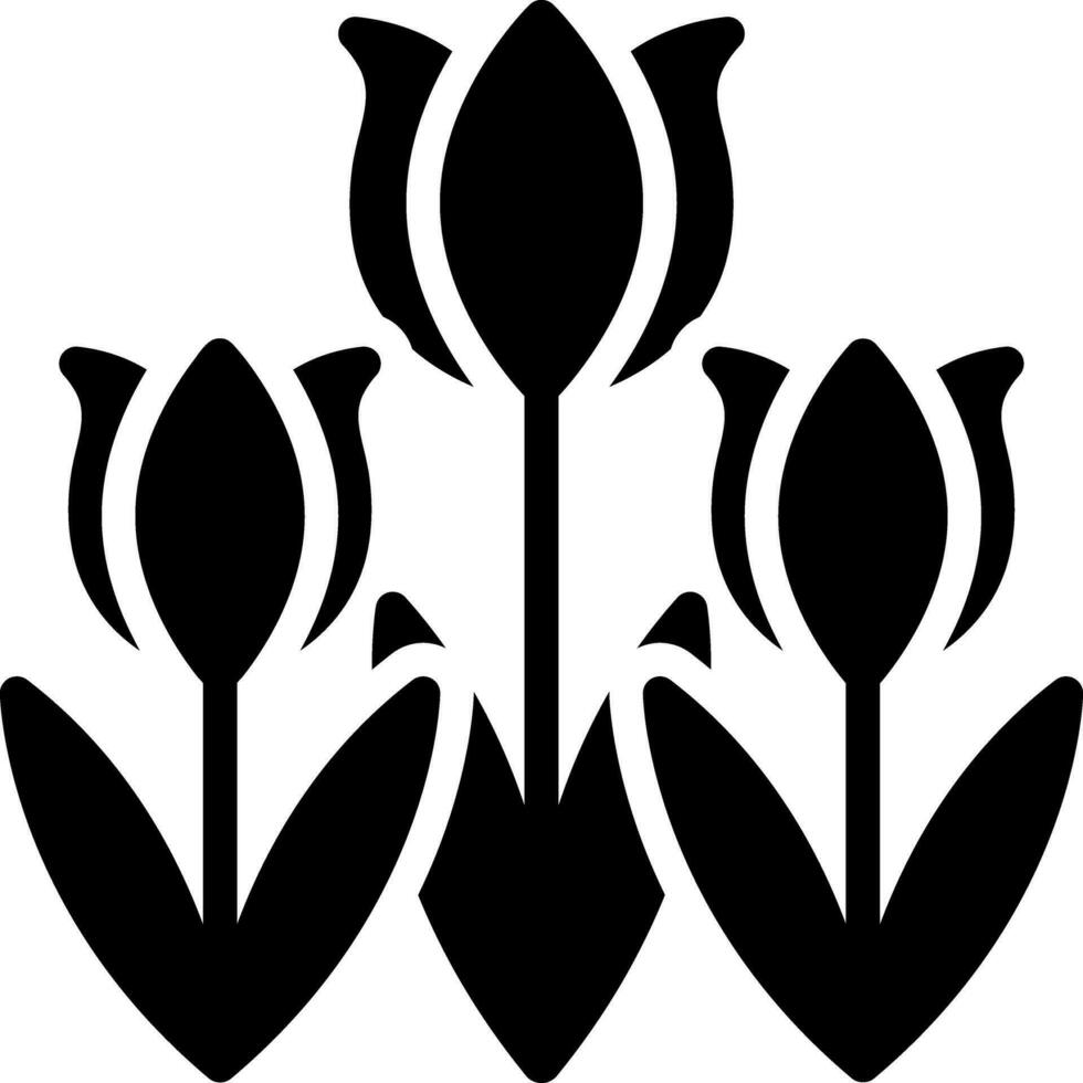 solide Symbol zum Tulpe vektor