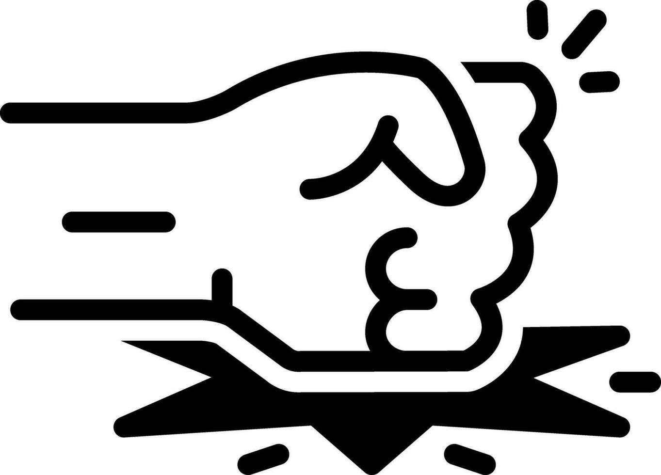 fast ikon för gest vektor