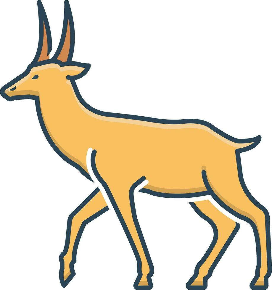 Farbe Symbol zum Hirsch vektor