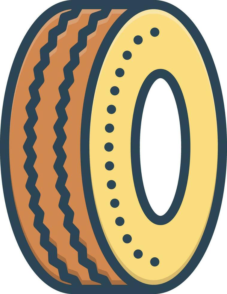 Färg ikon för däck vektor
