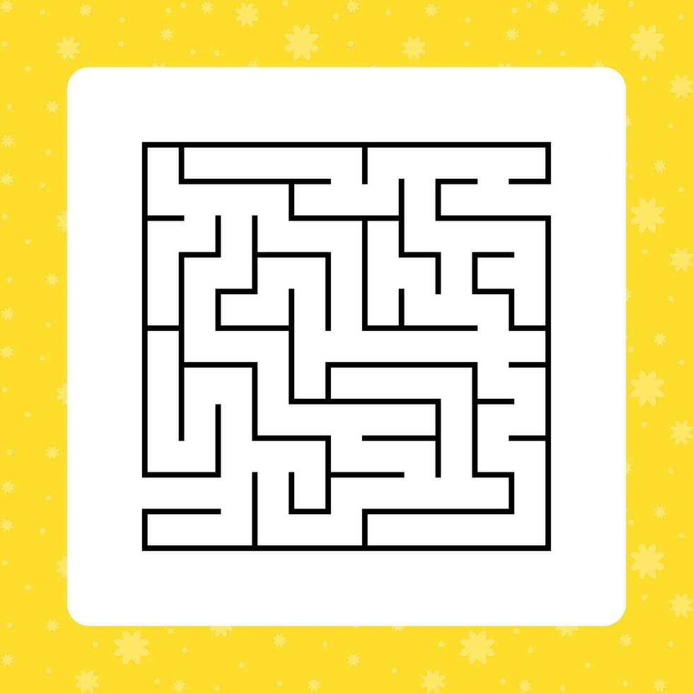 abstraktes quadratisches Labyrinth. Spiel für Kinder. Puzzle für Kinder. Labyrinth Rätsel. den richtigen Weg finden. Vektor-Illustration. vektor
