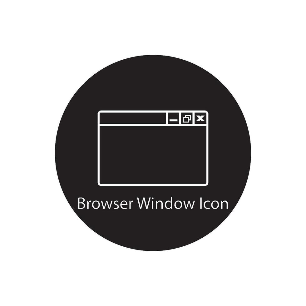 browser fönster ikon vektor