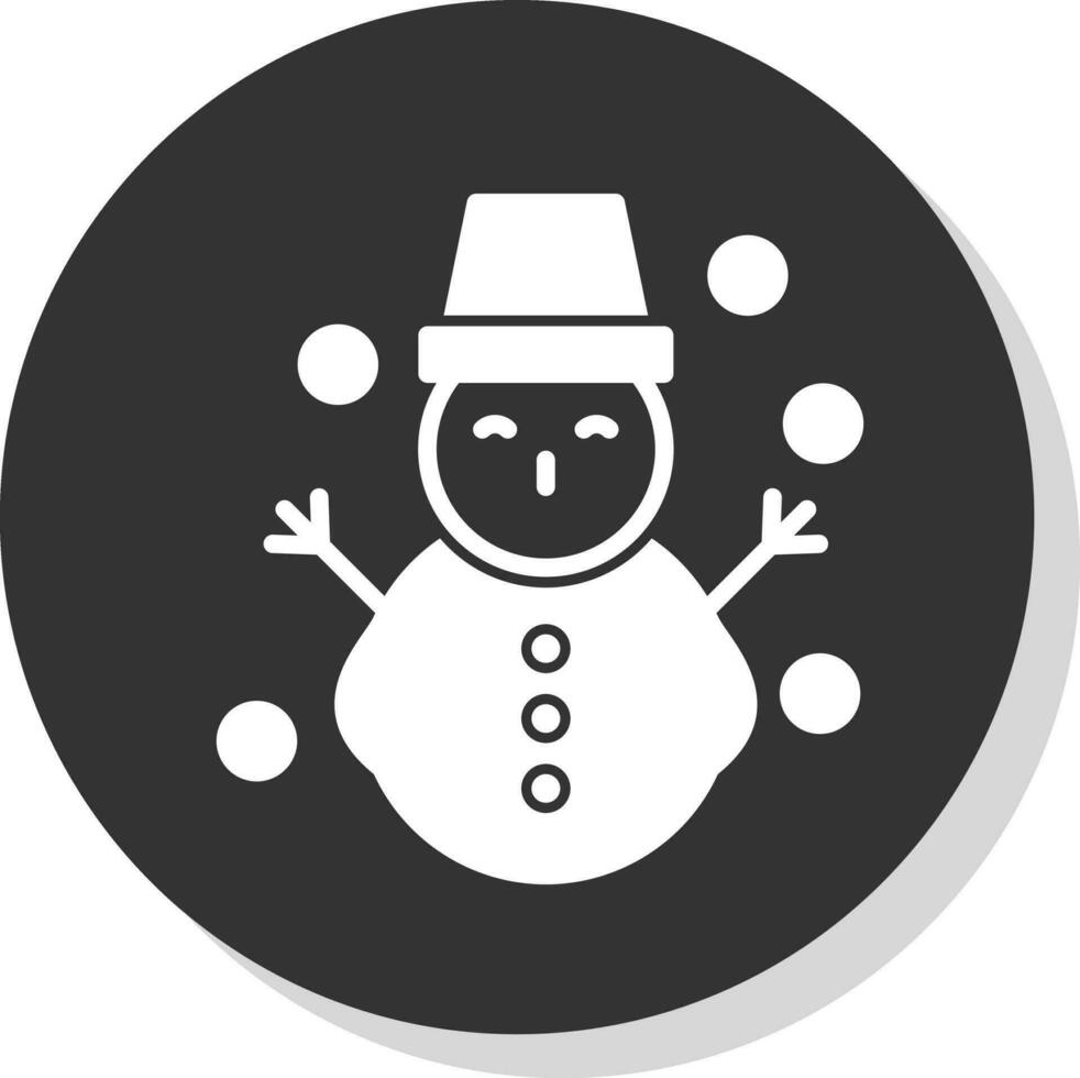 Schneemann-Vektor-Icon-Design vektor