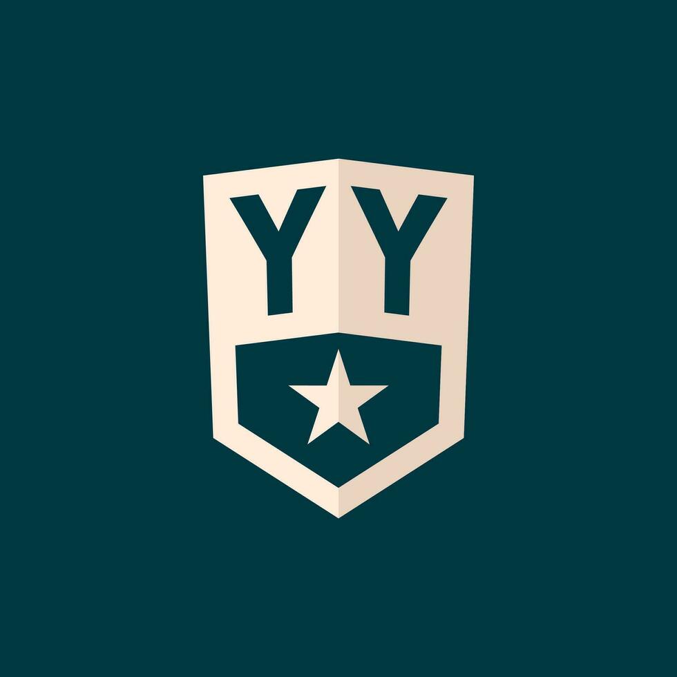 Initiale yy Logo Star Schild Symbol mit einfach Design vektor