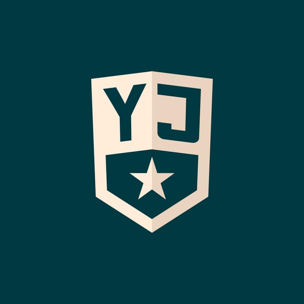 Initiale yja Logo Star Schild Symbol mit einfach Design vektor