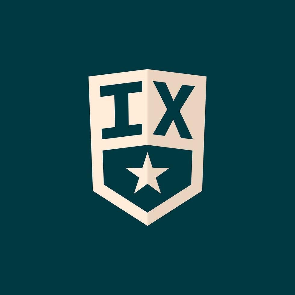 Initiale ix Logo Star Schild Symbol mit einfach Design vektor