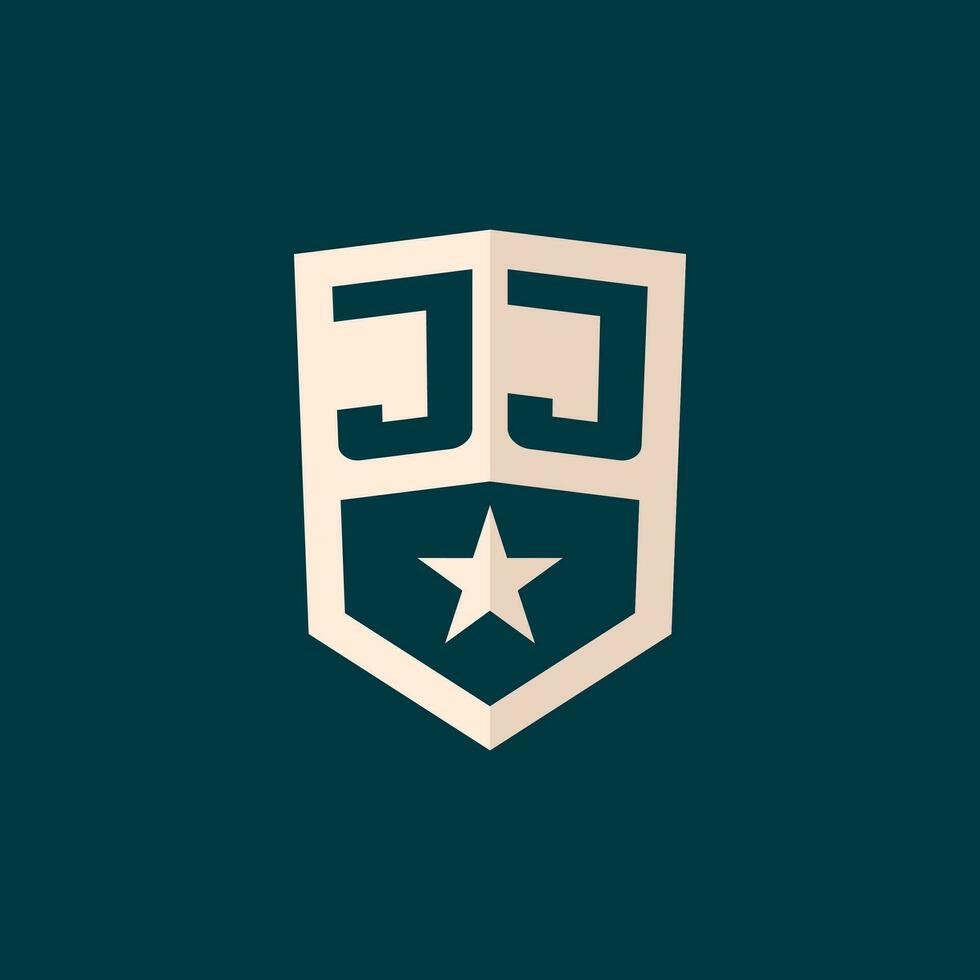 Initiale jj Logo Star Schild Symbol mit einfach Design vektor