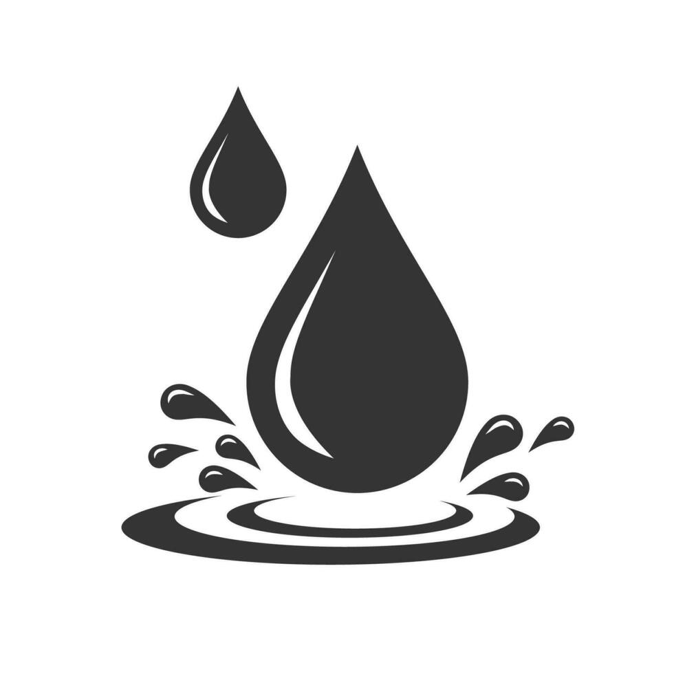 fallen Wasser Symbol Grafik Vektor Design Illustration